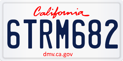 CA license plate 6TRM682
