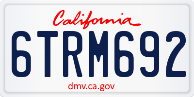 CA license plate 6TRM692