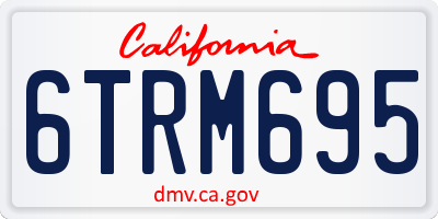 CA license plate 6TRM695