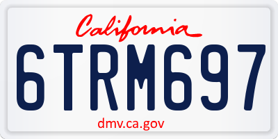 CA license plate 6TRM697