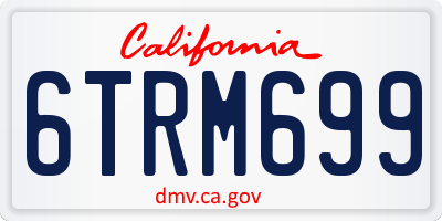 CA license plate 6TRM699