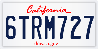 CA license plate 6TRM727