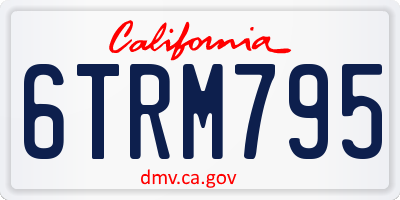 CA license plate 6TRM795