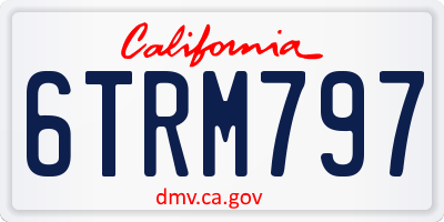 CA license plate 6TRM797