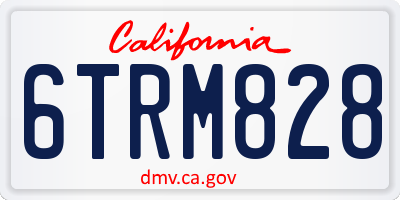CA license plate 6TRM828