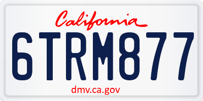 CA license plate 6TRM877