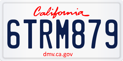 CA license plate 6TRM879
