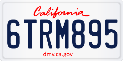 CA license plate 6TRM895