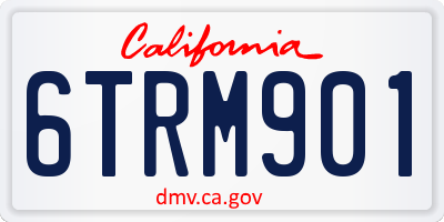 CA license plate 6TRM901