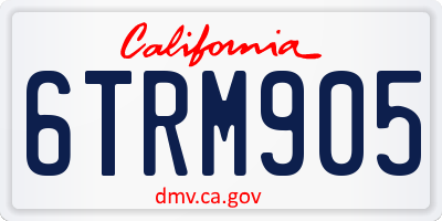 CA license plate 6TRM905