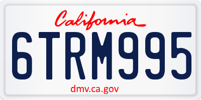 CA license plate 6TRM995