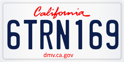 CA license plate 6TRN169