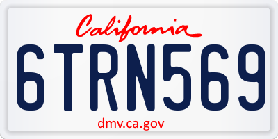 CA license plate 6TRN569