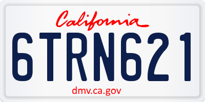 CA license plate 6TRN621