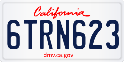 CA license plate 6TRN623