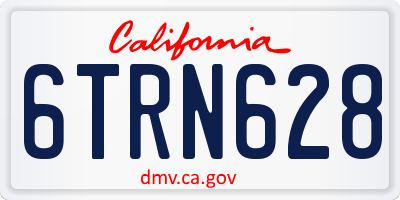 CA license plate 6TRN628