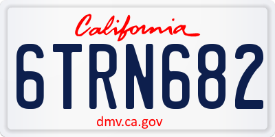 CA license plate 6TRN682
