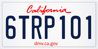 CA license plate 6TRP101