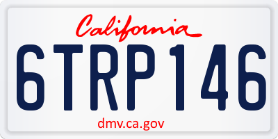 CA license plate 6TRP146