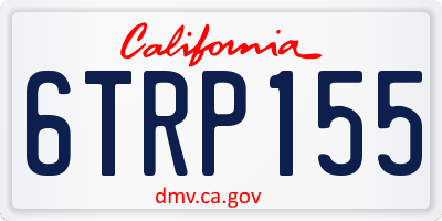 CA license plate 6TRP155