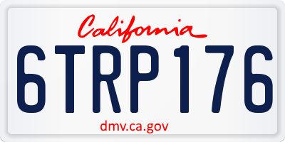 CA license plate 6TRP176