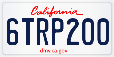 CA license plate 6TRP200