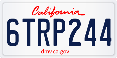 CA license plate 6TRP244