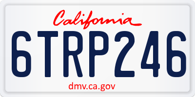 CA license plate 6TRP246