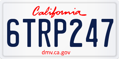 CA license plate 6TRP247