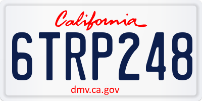 CA license plate 6TRP248