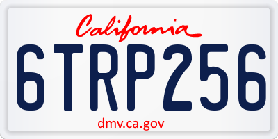 CA license plate 6TRP256