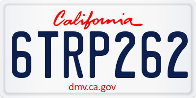 CA license plate 6TRP262
