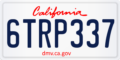 CA license plate 6TRP337