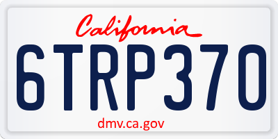 CA license plate 6TRP370