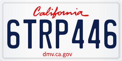 CA license plate 6TRP446