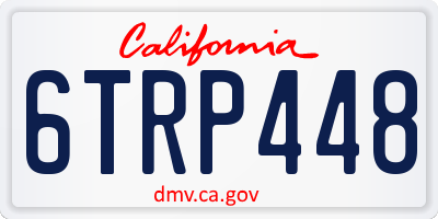 CA license plate 6TRP448