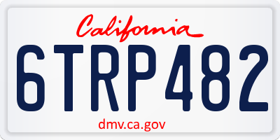 CA license plate 6TRP482
