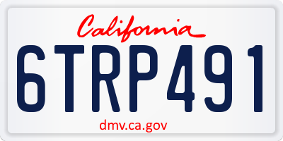 CA license plate 6TRP491