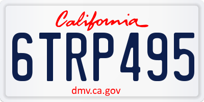 CA license plate 6TRP495