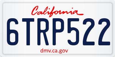 CA license plate 6TRP522
