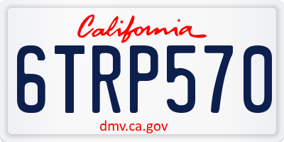 CA license plate 6TRP570