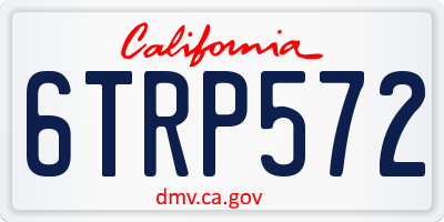 CA license plate 6TRP572