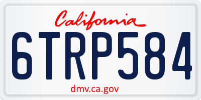 CA license plate 6TRP584