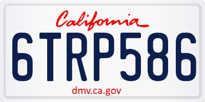 CA license plate 6TRP586