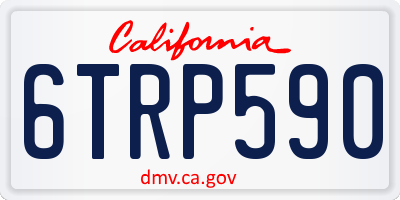 CA license plate 6TRP590