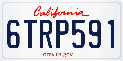 CA license plate 6TRP591