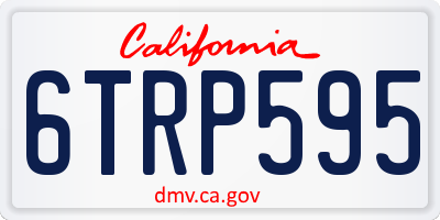 CA license plate 6TRP595