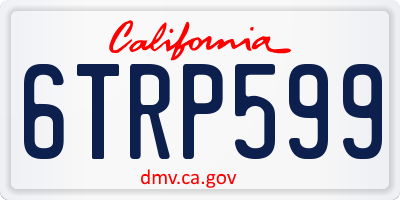 CA license plate 6TRP599