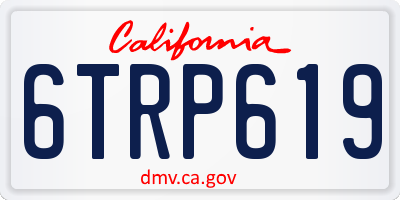 CA license plate 6TRP619