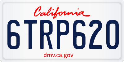 CA license plate 6TRP620